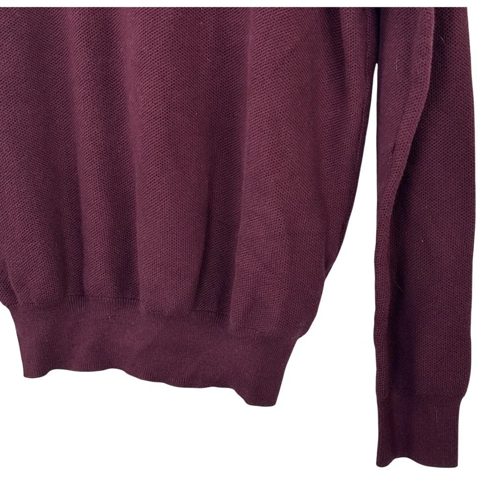 Polo Ralph Lauren Sweater Crewneck Pullover Pima Cotton Maroon Red Pony Mens M